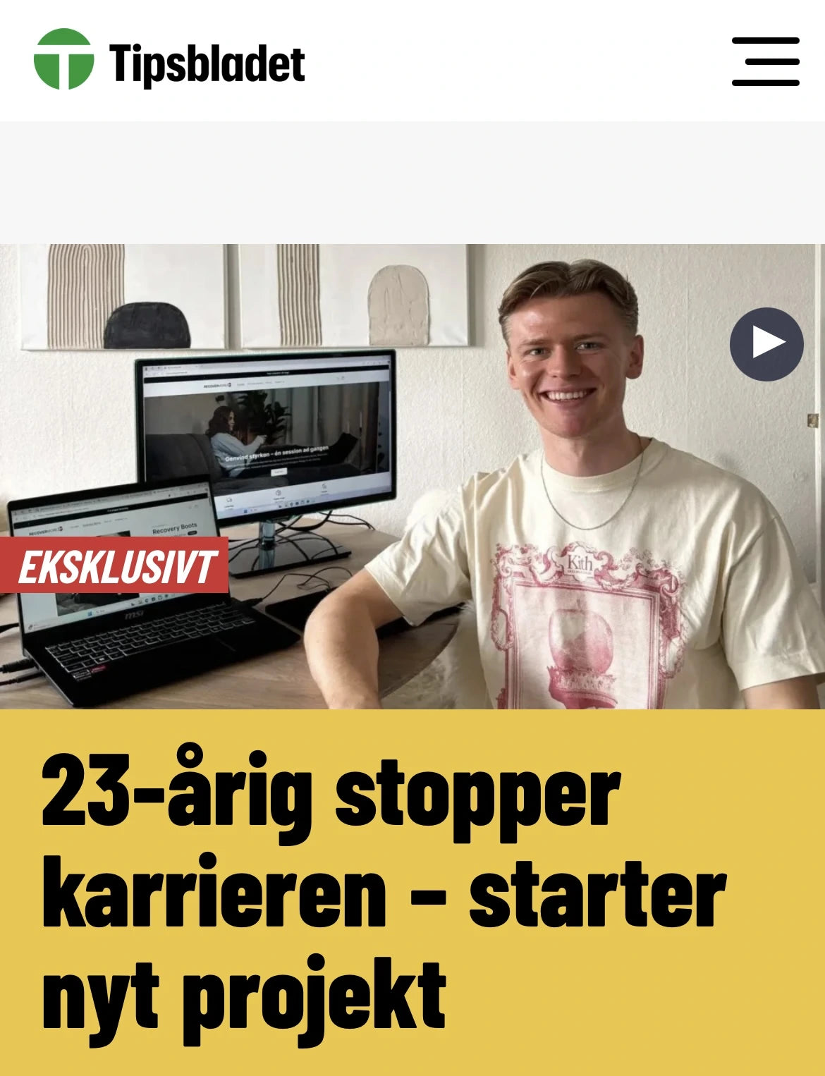 Fra fodboldkarriere til nyt projek