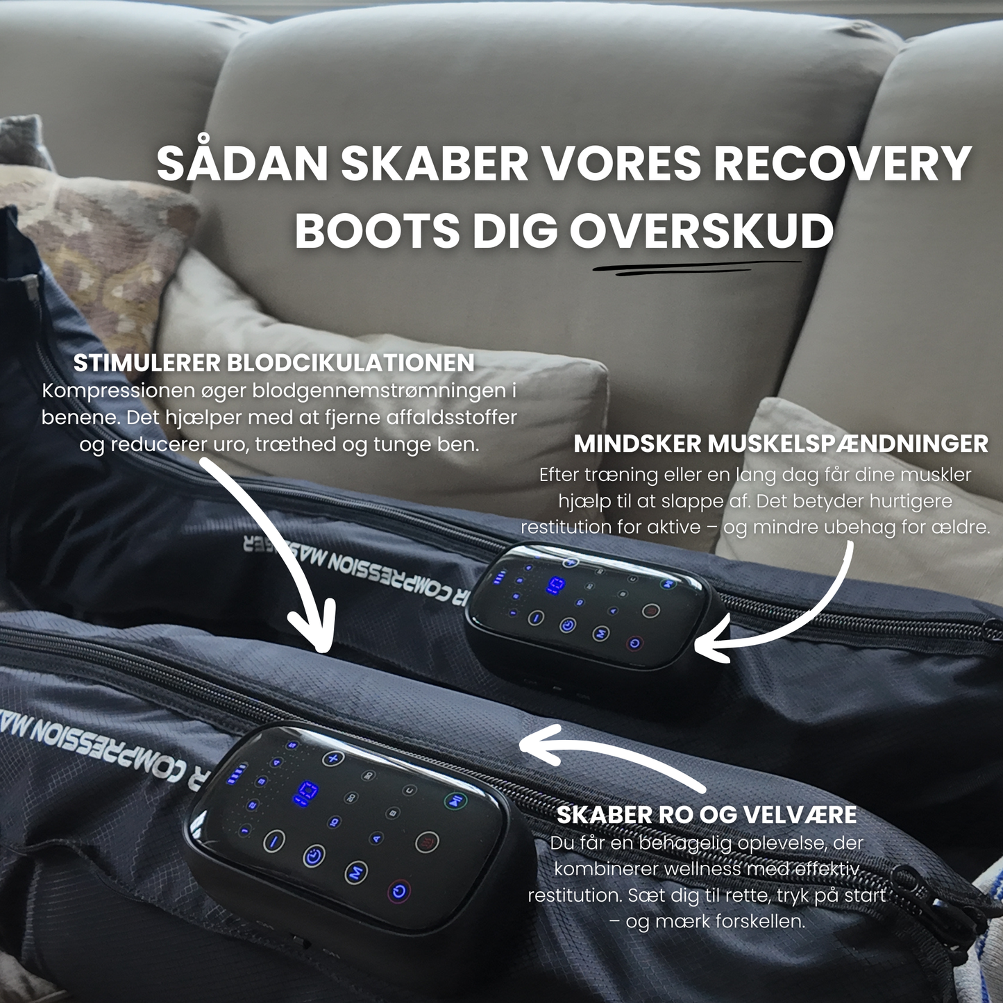 Recovery Boots - 5 kamre (trådløs + varmefunktion)