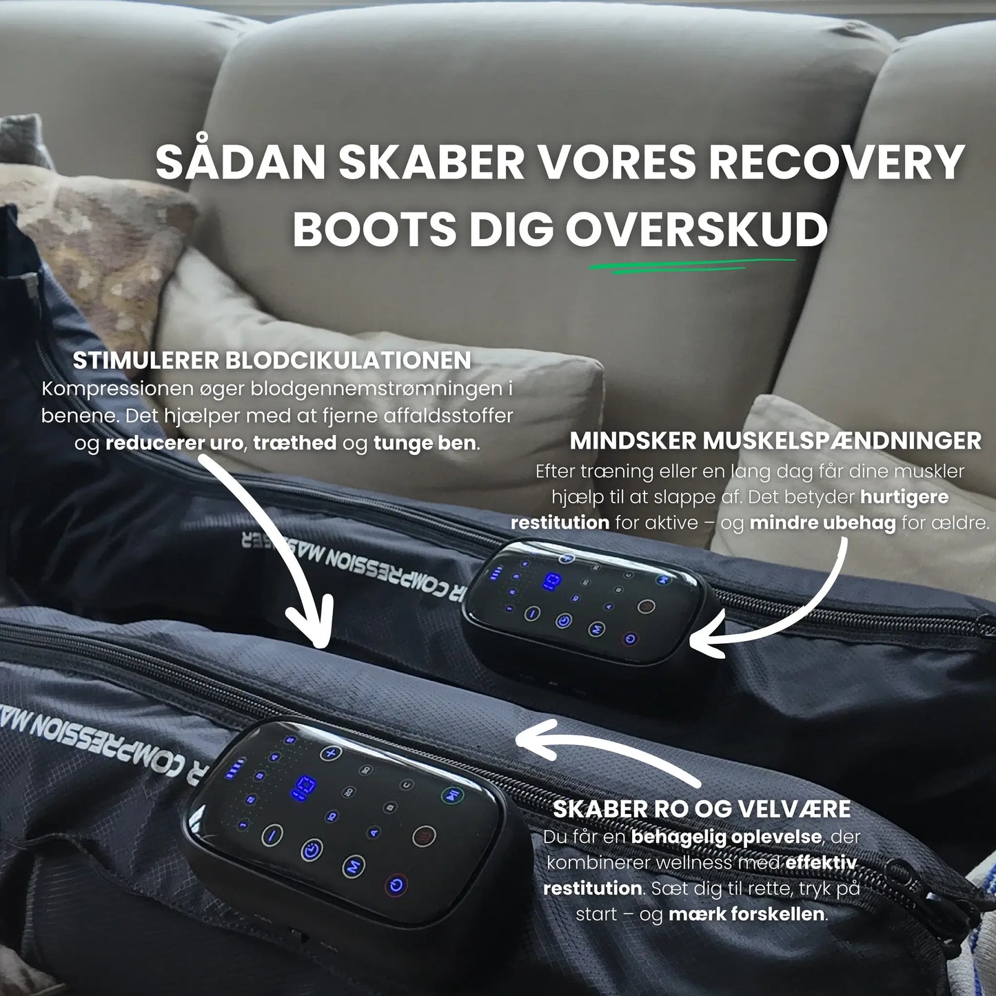 Recovery Boots - 5 kamre (trådløs + varmefunktion)